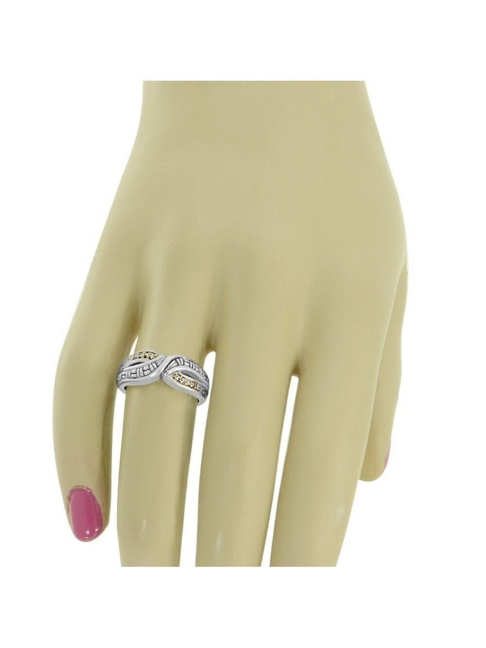 Philip Andre 18K Gold & Sterling Diamond Ring - Picture 1 of 7